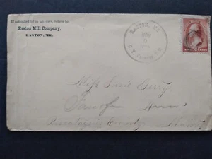 Maine: Easton 1886 #210 Cover, Postmaster Cancel, Aroostook Co - Bild 1 von 3