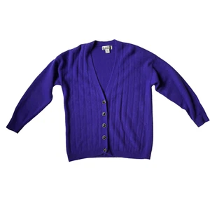 SK & Co Vintage 90er Oversized Damen PM Pullover Strickjacke Lila Angora Lammwolle - Bild 1 von 6