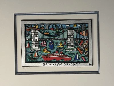 James RIZZI: original museales 3D BROOKLYN BRIDGE, handsigniert, 1994, gerahmt - Bild 1 von 4