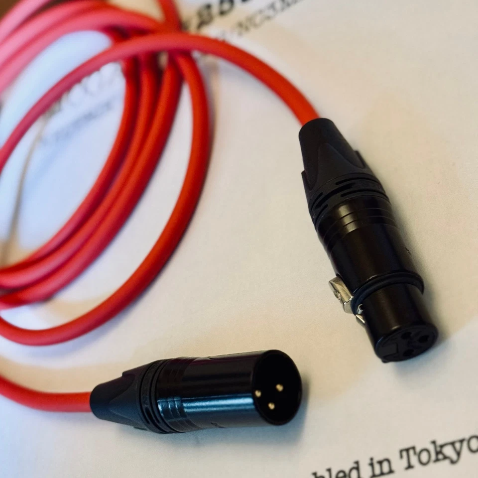 1-50 ft Mogami 2534 Star-Quad Red | Choose Neutrik XLR/TRS | Bulk Ready - Image 1 of 3