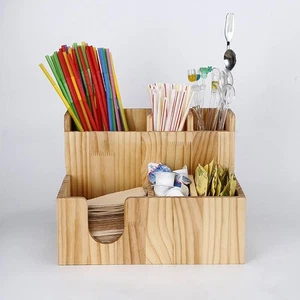 Holz Kaffeetasse Deckel Dispenser Halter Gewürz Rack Getränk Veranstalter - Picture 1 of 6