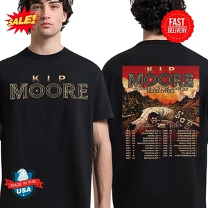 Kip Moore Solitary Tracks Fall Tour 2025 Schedule Tour Dates Two Sided T-Shirt - Picture 1 of 4