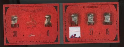 2005 Fleer Flair Dynasty Foundations Albert Pujols /99 游戏磨损布贴 — 第 1/2 张图片