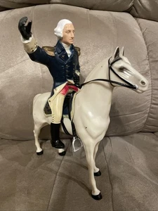 Vintage Hartland Plastics George Washington and Horse Figures Incomplete - Picture 1 of 11