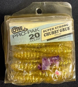 Señuelos de pesca Cotee Pro-Pak 20 unidades súper fuertes grub gordito - Imagen 1 de 3