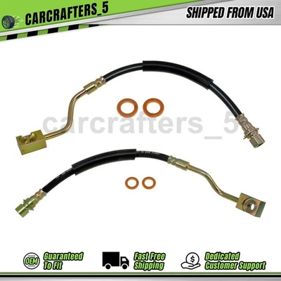 2 передних тормозных гидравлических шланга для 1993 1994 Lincoln Continental 3,8 л - Изображение 1 из 4