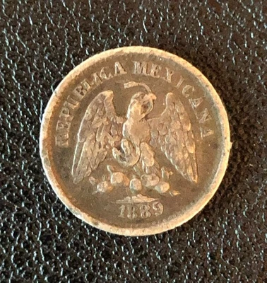 Moneda Mundial 5 Cinco Centavos México 1889 Mo M Foto 1 de 2