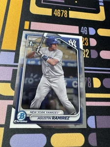 2024 Bowman Chrome Agustin Ramirez #BCP-85 New York Yankees - Picture 1 of 2