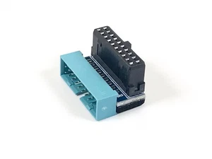 Low Profile 20 Pin USB 3.0 Male to Female Card 90 Degree Angled-B - Picture 1 of 4