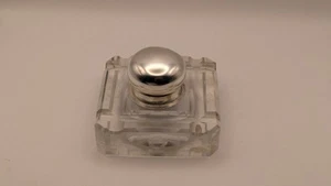 Cut Glass Silverplate Inkwell with built-in Pen Rests - Picture 1 of 6
