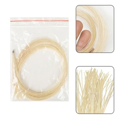 Violin Bow Horse Hair Smoothness Straight Stringed Stylish Versatile Natural - Image 1 of 4