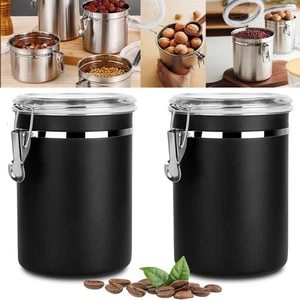 1,8 l/62 Unzen Kaffeekanister Luftdicht Edelstahl Küche Aufbewahrung Behälter - Bild 1 von 21