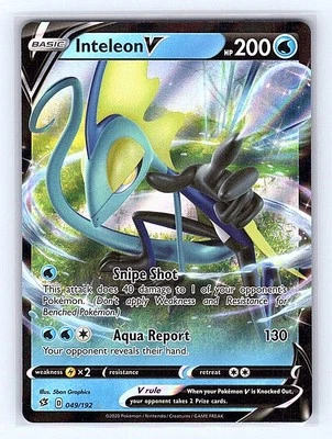 Pokemon TCG SWSH02: Rebel Clash #049/192 Inteleon V NM - Image 1 of 2