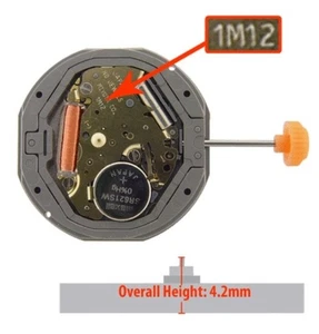 GENUINE MIYOTA 1M12 QUARTZ WATCH MOVEMENT WITH CALENDAR 3PM (OUR REF REA) - Picture 1 of 1