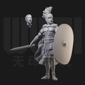 Roman Soldier Centurion Resin Figure Model Kit 1/24 Unassembled Unpainted Toy - Picture 1 of 4