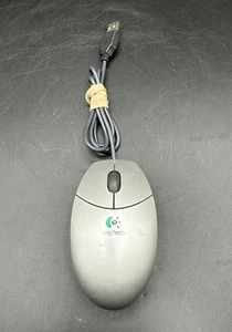 Vintage Logitech M-UV55a Wired Mouse USB 830695-0000 Tested & Working - Picture 1 of 6