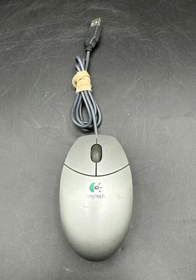 Vintage Logitech M-UV55a Wired Mouse USB 830695-0000 Tested & Working - Image 1 of 4