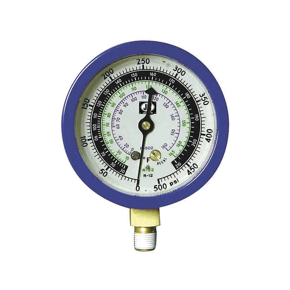 JB INDUSTRIES M2-890 Low Side Gauge, 3 1/8 in Dia, Blue 3MRF6 - Imagem 1 de 1