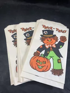 Set 16 sacchetti vintage Halloween dolcetti o scherzi spaventapasseri Jack O' Lantern mondo divertente - Foto 1 di 10