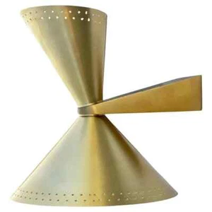 1960's Brass Diabolo Sconce Up & Down Lighter Style Stilnovo Wall Lamp - Picture 1 of 8