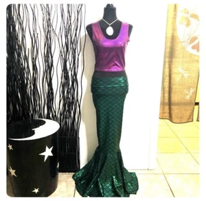 Coquetry Clothing Mermaid Halloween Costume Skirt & Top Size Medium - Imagen 1 de 5