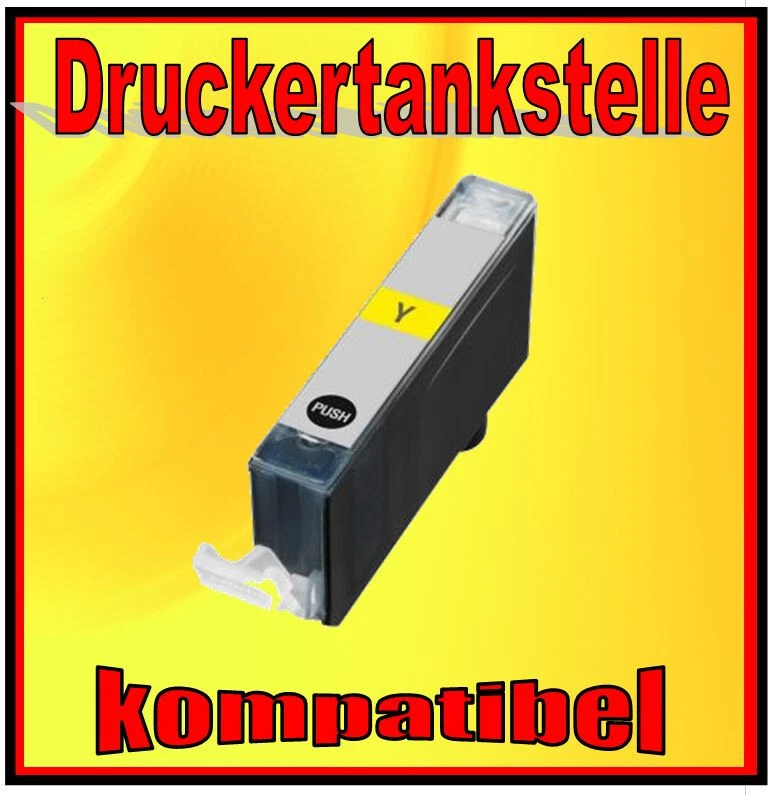 Comp. Cartridge Canon Pixma Replaces CLI-526Y MG6250 8150 8250 MX715 MX889 MX895 - Image 1 of 2