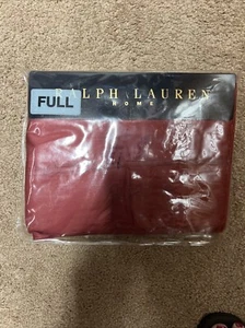 Vintage Ralph Lauren Satin Damast rot komplettes flaches Bettlaken neu neu mit Etikett 1222S - Bild 1 von 3