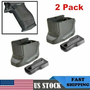 2 Sets Tactical Defense Grip Magazine Base Plate Enhanced Extension For Glock 43 - Picture 1 of 6