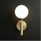 Modern light luxury LED glass ball wall lamp indoor bedroom bedside wall lamp