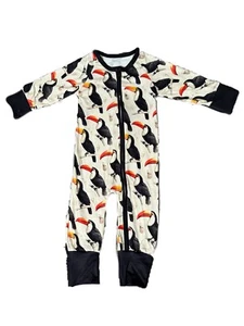 Chic Cubs, Bamboo Baby Toucan Zippy, Pajamas, Convertible, Foldable Cuffs, New - Picture 1 of 4
