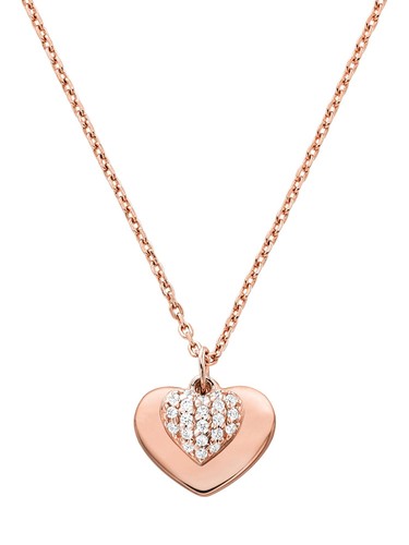 Collana donna Michael Kors argento 925 rosa bianco zirconi 45 cm MKC1120AN791