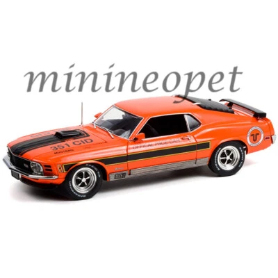 HIGHWAY 61 18033 1970 FORD MUSTANG MACH 1 SPEEDWAY OFFICIAL PACE CAR 1/18 ORANGE - Image 1 of 3