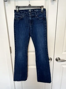 7 for all mankind jeans original BOOTCUT Flare stretch denim 25 Dark Wash - Picture 1 of 14