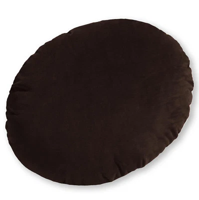 Funda de cojín Mf10n marrón lisa microfibra estilo terciopelo forma redonda tamaño personalizado Foto 1 de 4