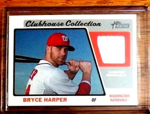 CAMISETA USADA DE JUEGO BRYCE HARPER 2015 TOPPS HERITAGE CLUBHOUSE JUEGO - Imagen 1 de 1