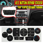 For Ford Escape Fusion Heater AC Climate Control Button Repair Decals Black