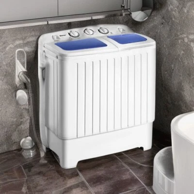 Mini Lavadora Portátil Compacta Doble Bañera 20lbs España Spinner Azul/Blanco  Foto 1 de 4