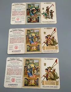 Boy Scout Vintage Membership Cards (3) 1939-1941 - Picture 1 of 2