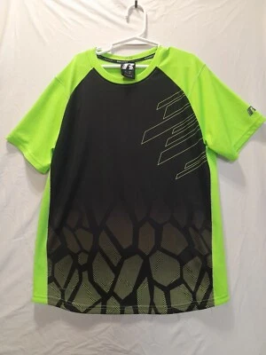 Russell Boys Athletic Active T-Shirt Dri-power Printed Black & Green - XL 14-16 - Image 1 of 4