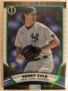 Gerrit Cole 2022 Topps Tribute BASEBALL GREEN BASE PARALLEL #D /99 YANKEES