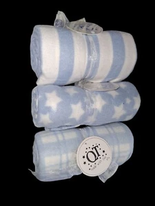 baby blankets soft fleece BLUE . Brand New With Tags - Picture 1 of 3