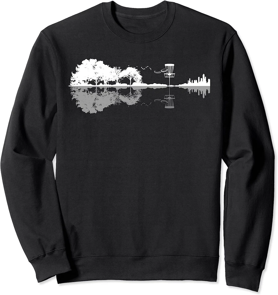 Disco Golf Puesta de sol Guitarrista Jugador Golfista Regalo Unisex Cuello Redondo Sudadera Foto 1 de 1