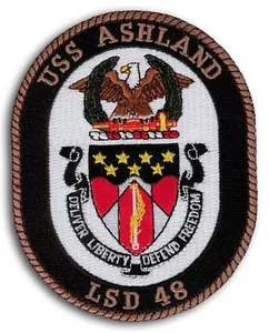 US Navy LSD-48 USS ASHLAND 1992-Present Dock Landing Ship Crest Patch - Bild 1 von 1