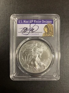 2021-(P) PCGS MS70 Silver Eagle-T1 Philadelphia Emergency Issue FDOI - Picture 1 of 2