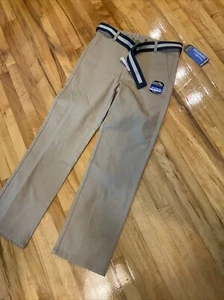 Nautica School Uniform Kahaki Pants Belted NEW Sz 10 Boys - Picture 1 of 8