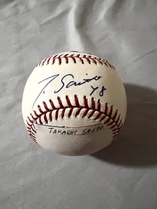 Takashi Saito Dodgers Red Sox Signed Autograph OMLB Baseball MLB COA BB - Picture 1 of 4