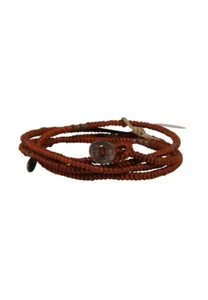 M Cohen Beaded Cord Convertible Wrap Bracelet Red .925 Silver Necklace - Picture 1 of 5
