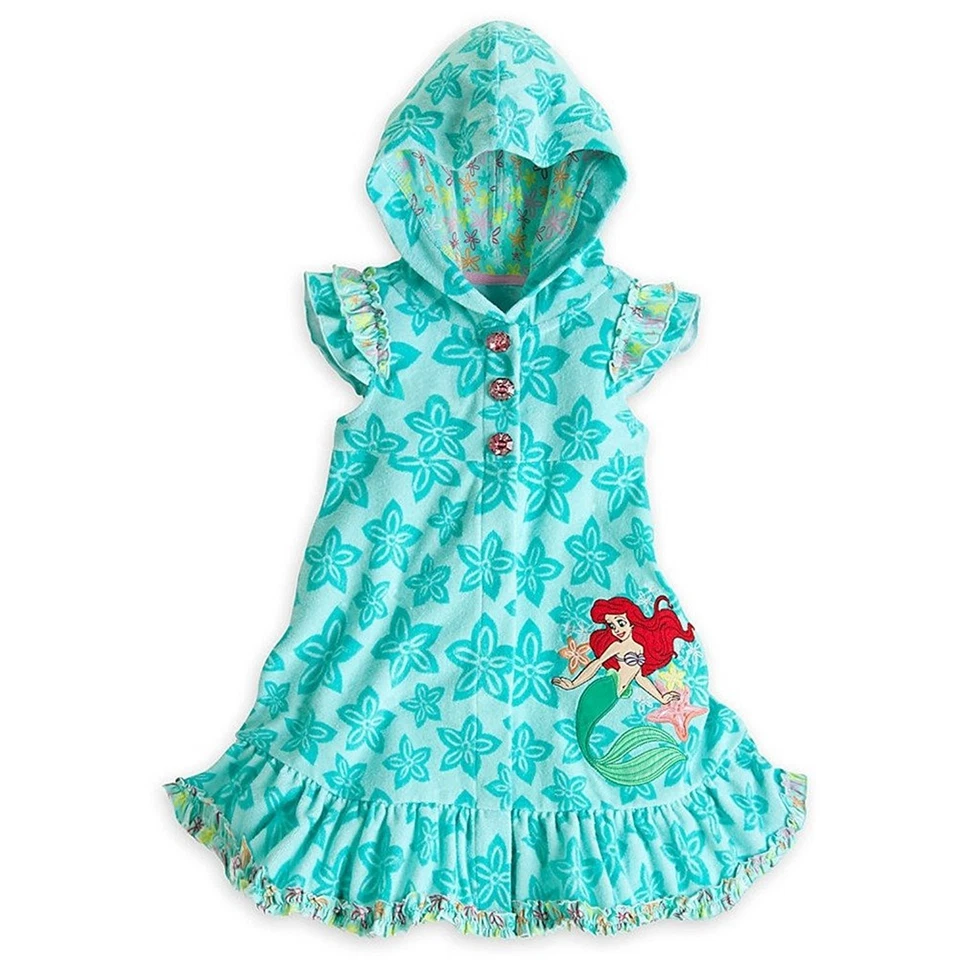 Disney Store Princesa Sirenita Ariel Niña Traje de Baño Cubrir Talla 5/6 Foto 1 de 1