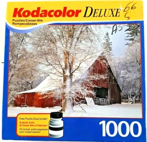 Winter Barn 1000 Piece Jigsaw Puzzle Kodacolor Deluxe - Picture 1 of 3