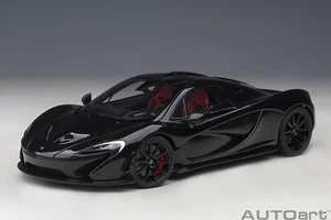 2013 McLAREN P1 FIRE BLACK RED & BLACK INTERIOR 1:18 by AUTOart COMPOSITE 76065 - Picture 1 of 24